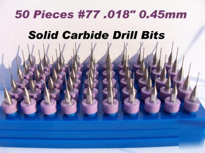 50 pieces solid carbide drill BITS45MM #77 .018