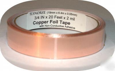 3/4 in x 20 feet x 2MIL copper foil tape .75 in