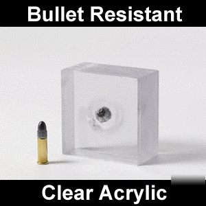 4' bullet resistant acrylic clear vs bullet proof glass