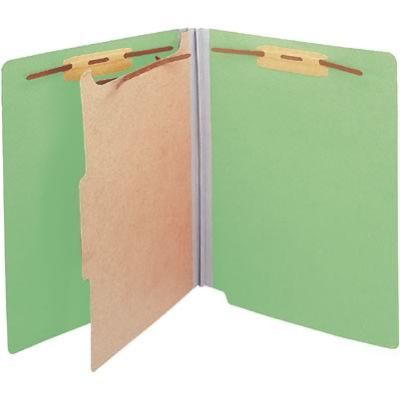 Green classification folder 1 pt divider fastner 15 box
