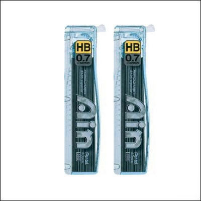 Pentel hi-polymer ain pencil lead - 0.7MM hb x 2 