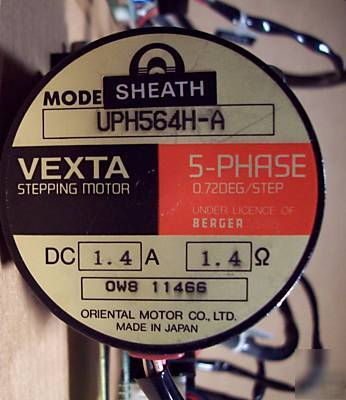 Vexta oriental 5 phase stepping motor driver linear bed
