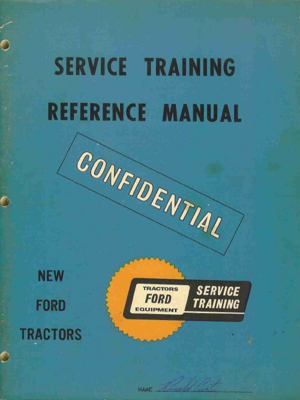Ford dexta major tractor training repair manual