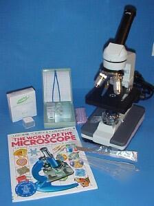 400X microscope/prepared slides/book++ homeschool value