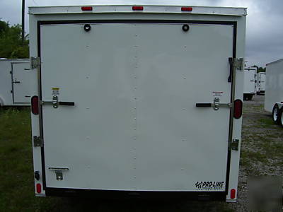 7 x 16 enclosed v-nose cargo motorcycle utility trailer