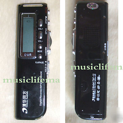New 2GB 560 hour dictaphone digital voice recorder MP3