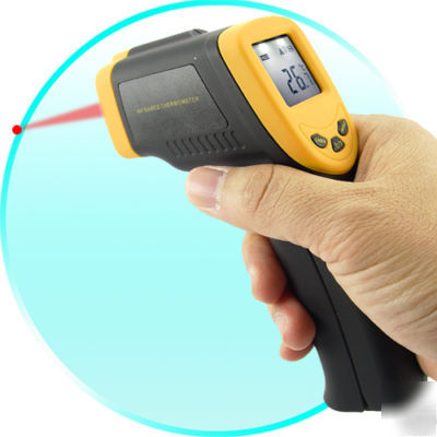 Infrared digital thermometer w/ laser sight non contact