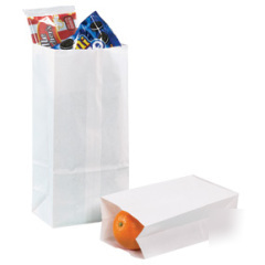 Shoplet select white grocery bags 11 x 6 x 3 58