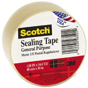 3M scotch sealing packing 1 roll box tape 2