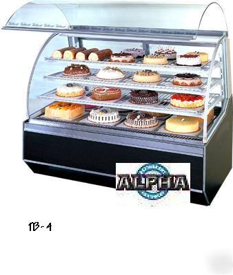 5'curved glass bakery case refrigerated free shipping