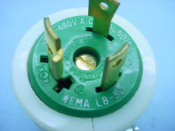 Leviton L8-30 locking plug twist lock 30A 480V L8-30P