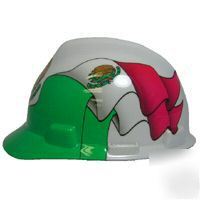 New msa mexican flag hardhat hard hat 