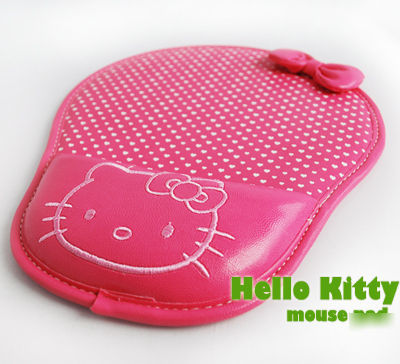 Red hello kitty wrist rest mouse mat for pc pad