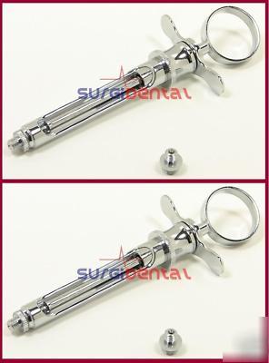 2 aspirating syringes cw type 1.8CC dental instruments