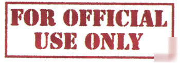 Official use only rubber stamp