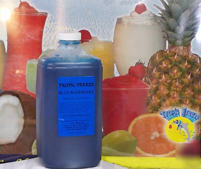  tropic freeze blue rasberry frozen drink mix 64OZ bot.