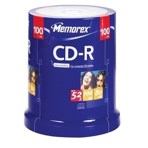 Memorex 32024581-kit -kit 100PK cdr media 52X 70
