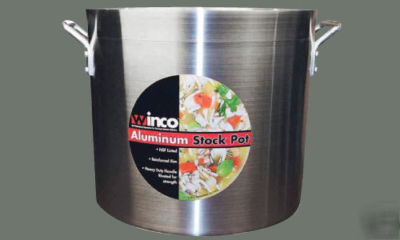 New 32 quart stock pot 4 mm w/ lid *nsf* aluminum