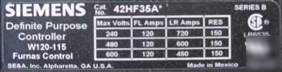 Siemens furnas 42HF35AF magnetic contactor 120A 3P 120V
