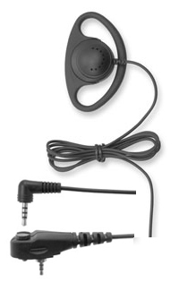 Tetra airwave sepura soft rubber d shape earphone
