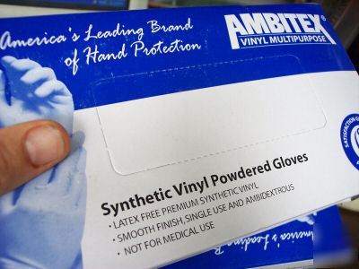 Lot of 200 ambitex latex free premium synthetic gloves
