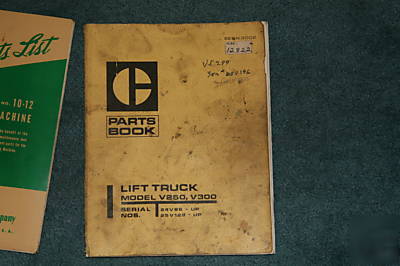 Caterpillar V250 V300 lift truck parts manual 