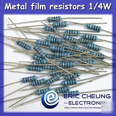100PCS 100 ohm metal film resistors 1/4W +/-1%