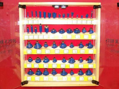 50 pc 1/4 router bits carbide tips tools rb-50