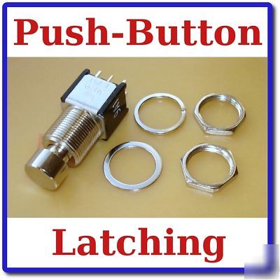 Dpdt push-button latching action heavy-duty switch
