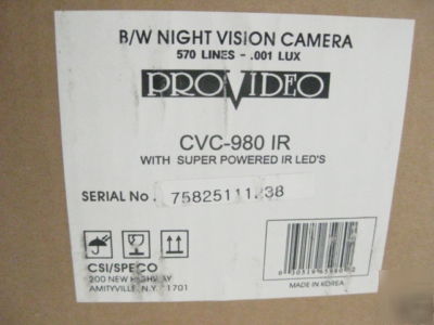 New cvc-980IR b/w weatherproof night vision camera (A4)