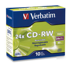 New verbatim 24X cd-rw media 95174