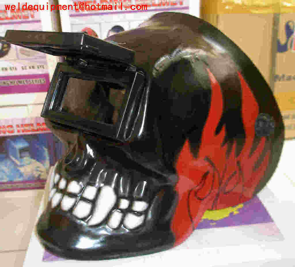 Solar auto darkening welding helmet black shield mask