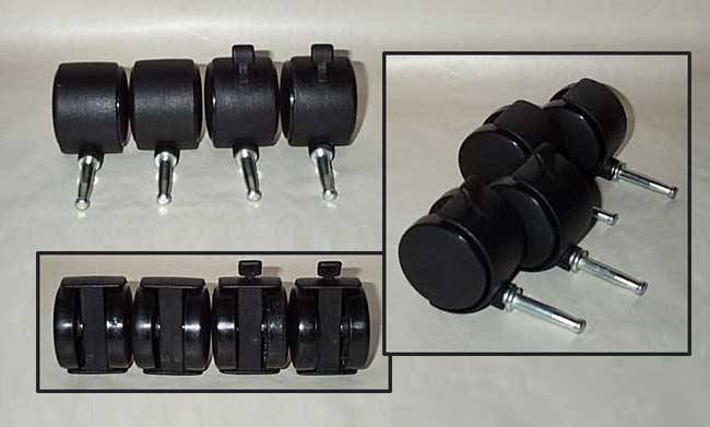 Grip neck-swivel plate hooded twin-wheel casters, 4