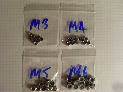 40 steel nut nylon insert self lock kit set M3 M4 M5 M6