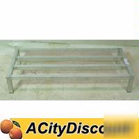 48X20 aluminum dunnage product walk in storage rack