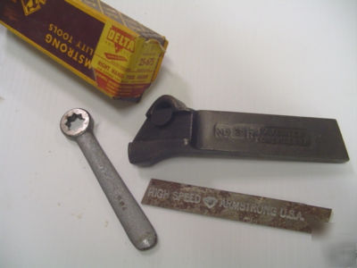 Armstrong / delta right hand tool holder w wrench nos