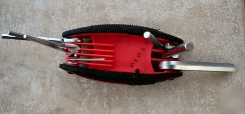 Bn foldaway hex key set - 8 piece - comfort grip handle
