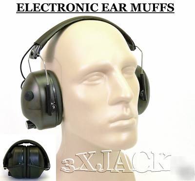 New industrial electronic ear muffs hearing protection 