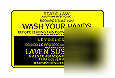 New wash your hands sign - 11'' x 7'' - R150BLS