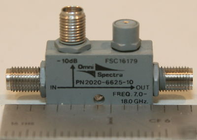 Omni-spectra 2020-6625-10 directional coupler 7-18 ghz