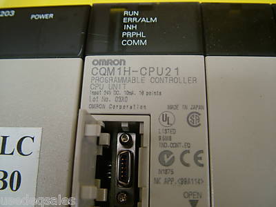 Omron plc logic controller CQM1H-CPU21 working
