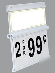 Spiral price sign holder retail display board box 15