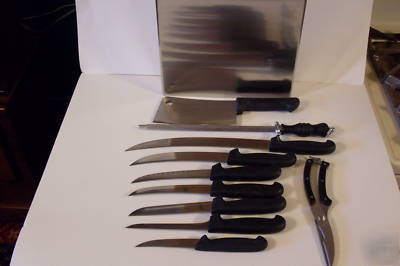 Weston 10PC. s/steel knife set with rack