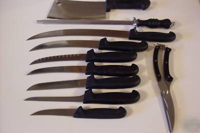 Weston 10PC. s/steel knife set with rack