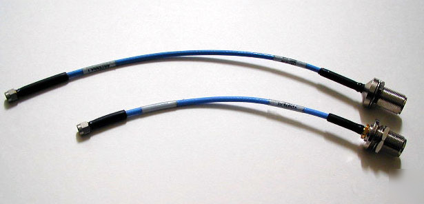 2 coax cables type n (f) to sma (m) 12