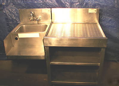 Krowne bar sink-drain table appliance rack nsf