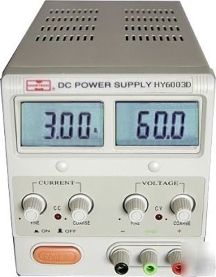 Mastech linear dc power supply var 0-60 volt @ 0-3 amps