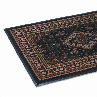 Woven oriental rug- floor mat, 49.5 x 68, black