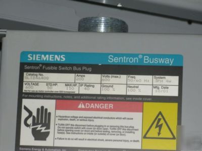 Siemens bus plugs 1-800AMP and 2- 200 amps (3 total)
