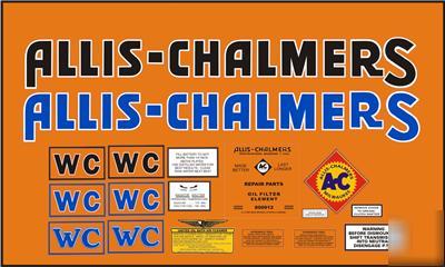 Allis-chalmers wc compete decal set . 